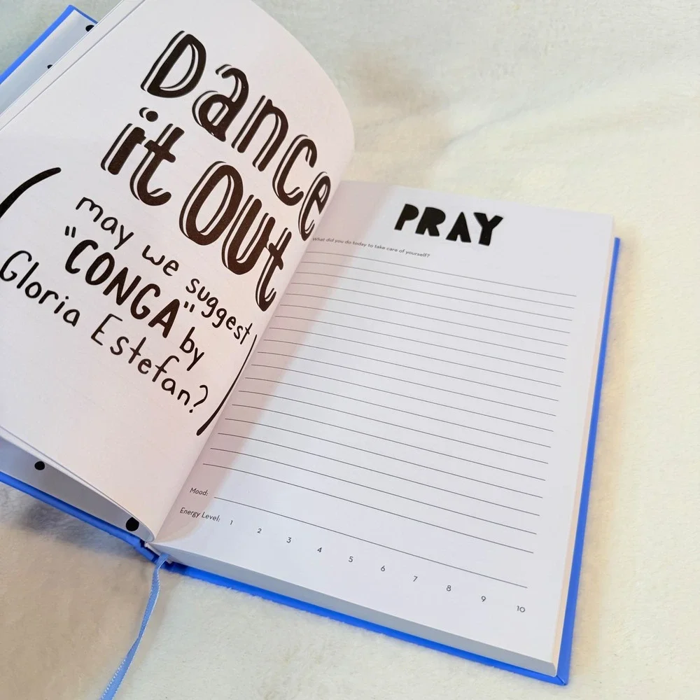Free Period Press Self‎ Care Journal Blue Hardcover Guided Prompt Diary FP302-TA